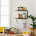 Wall Mounted 2-Tier Floating Shelves Towel Holder